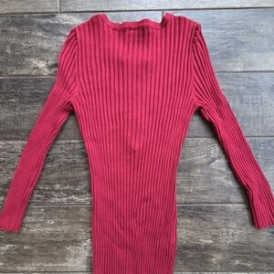#481 INC International Concepts Cherry Ribbed Knit Top